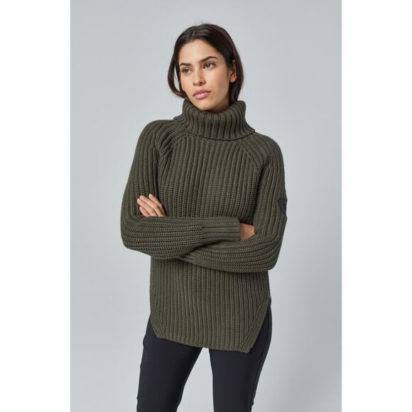 Alp N Rock Simone Chunky Ribbed Knit Fisherman Cozy Turtleneck Sweater - Medium - Picture 14 of 14